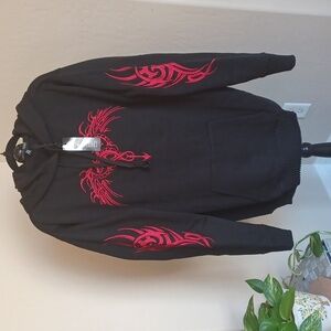 Current Mood Black and Red Hoodie